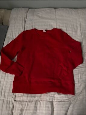 Amazon Essentials Women's Red Crewneck Sweatshirt